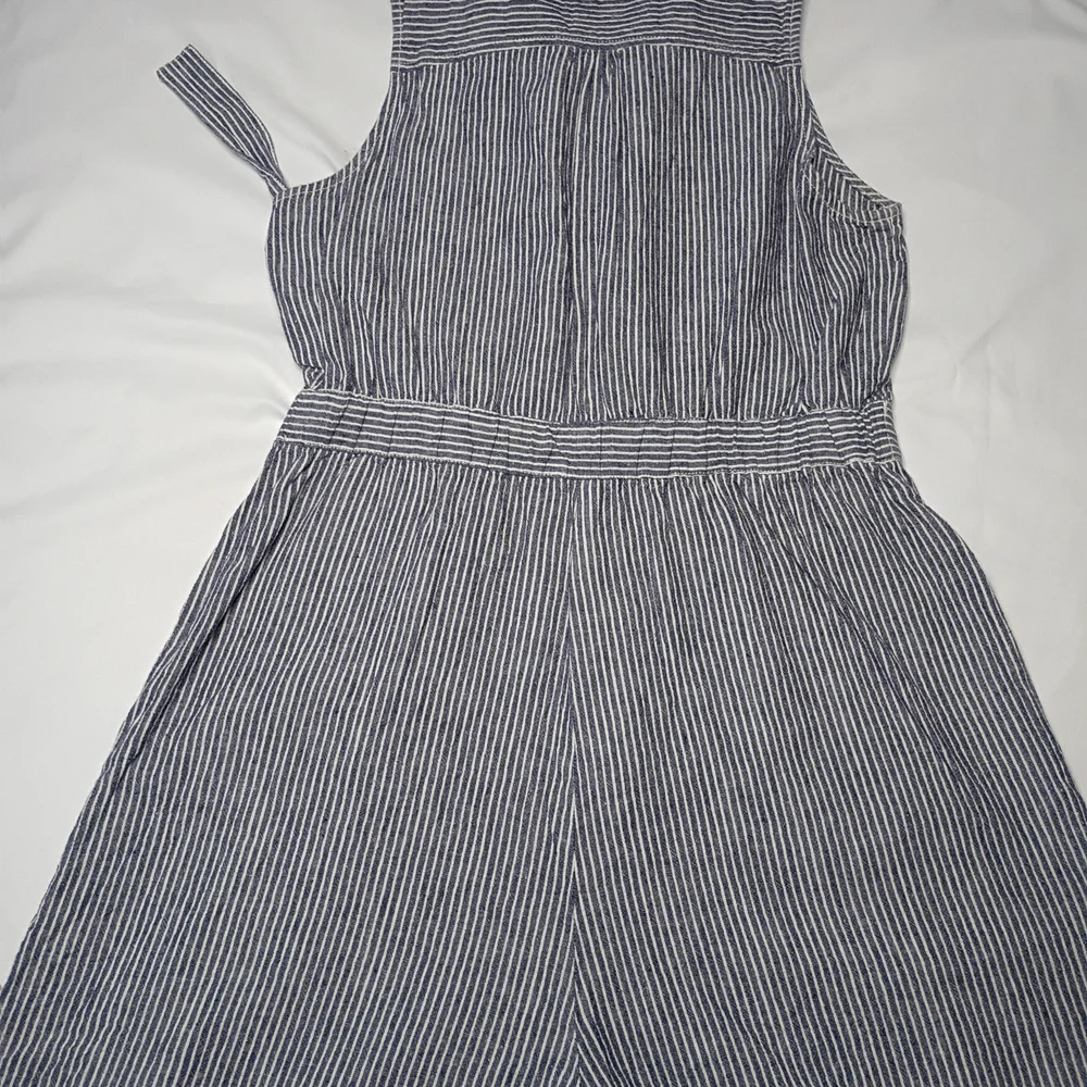 Anthropologie Blue and White Striped Jumpsuit - Picture 6 of 8